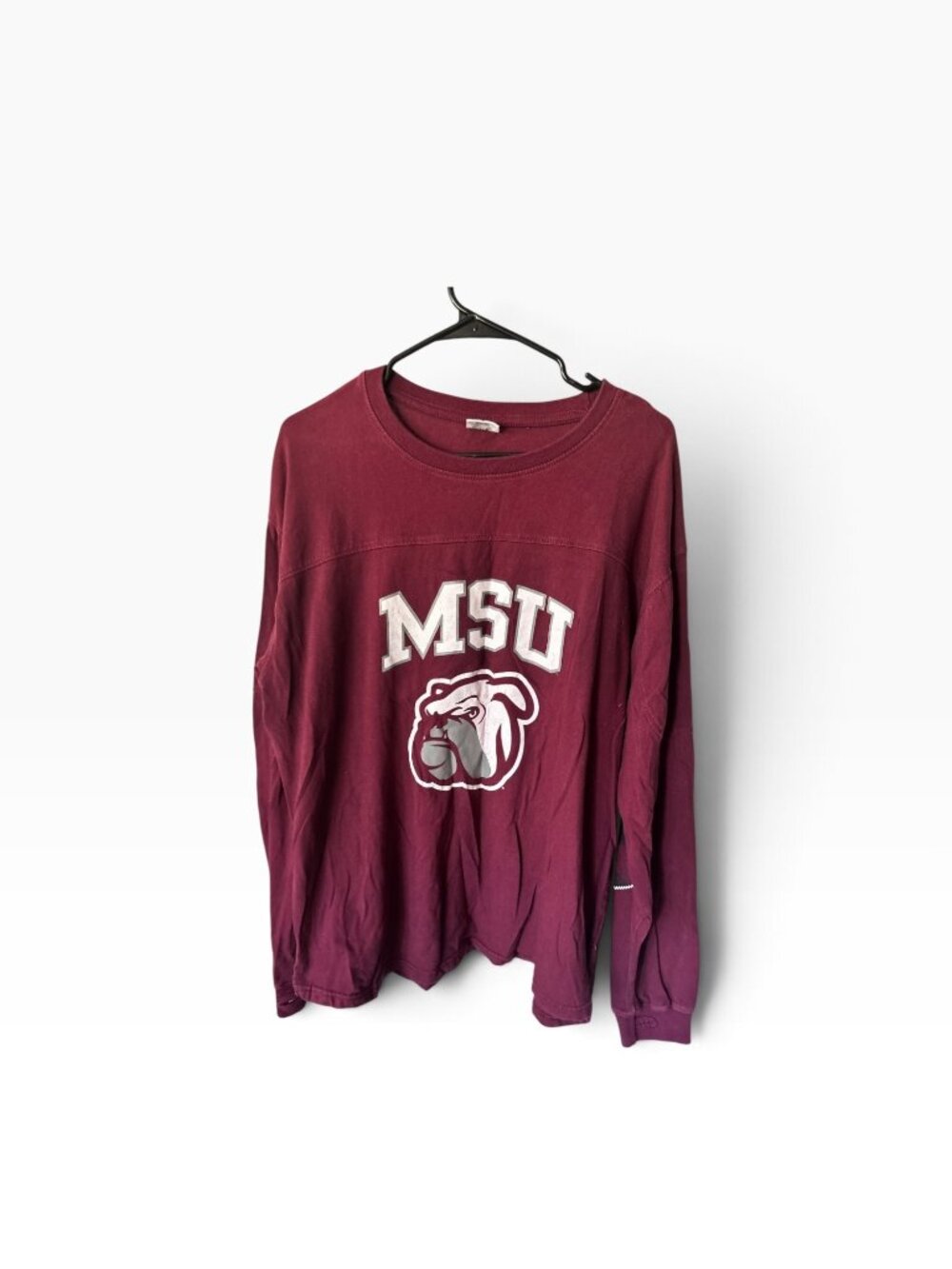 Pressbox Maroon Long-sleeve Mississippi State University (MSU) Bulldogs Graphic